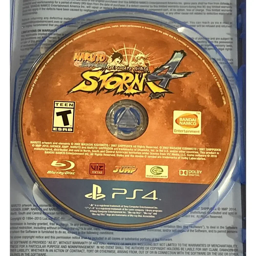 Naruto Shippuden Ultimate Ninja Storm 4 Sony PlayStation 4 2016 PS4 Tested Works